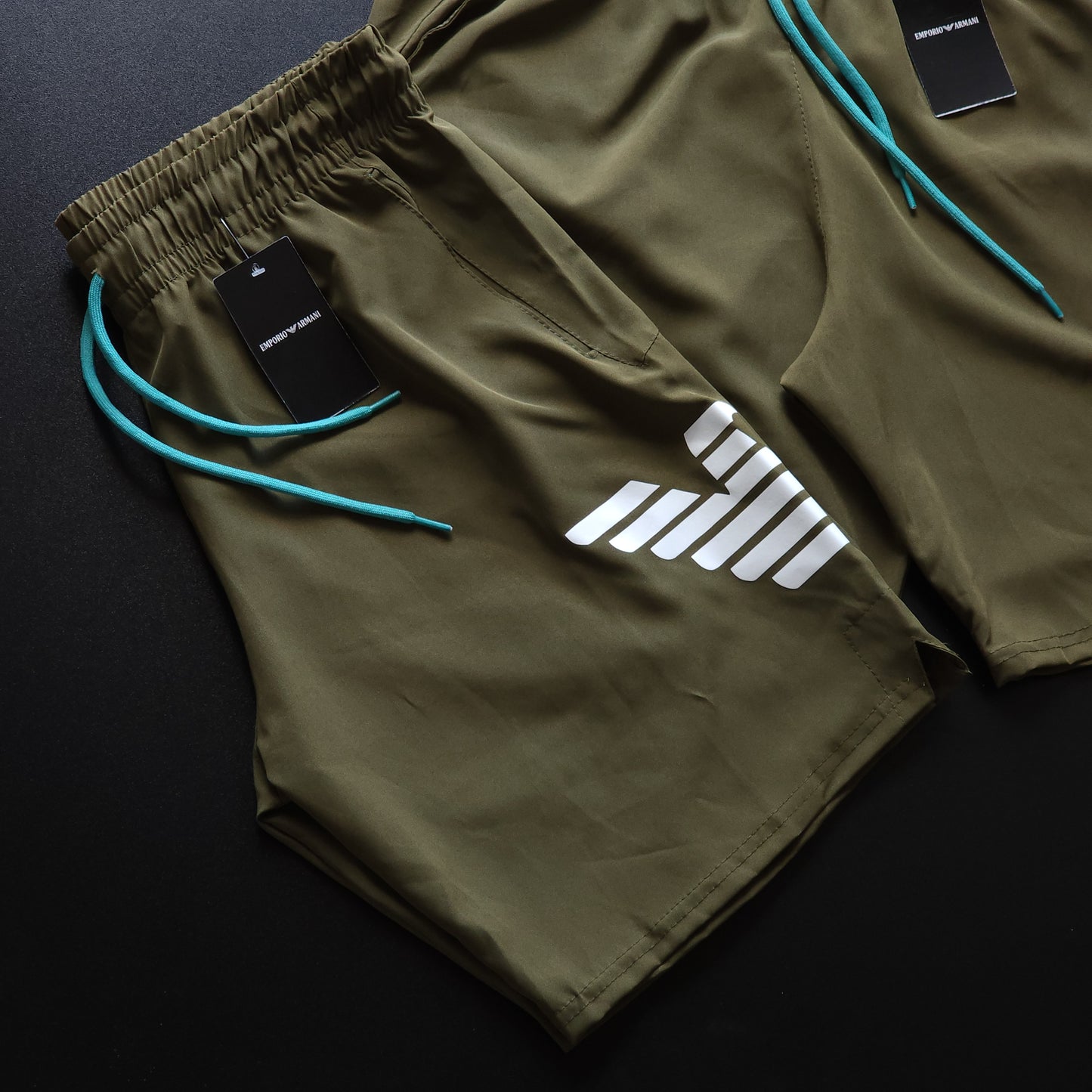 Short Elastano Verde Musgo