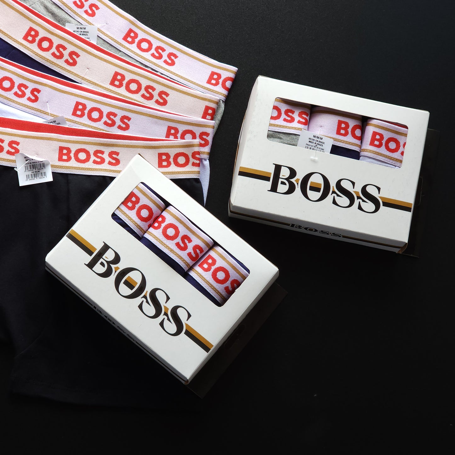 1 GRADE (12 CUECAS) PREMIUM 3 CORES - (4 CAIXINHAS GRÁTIS)