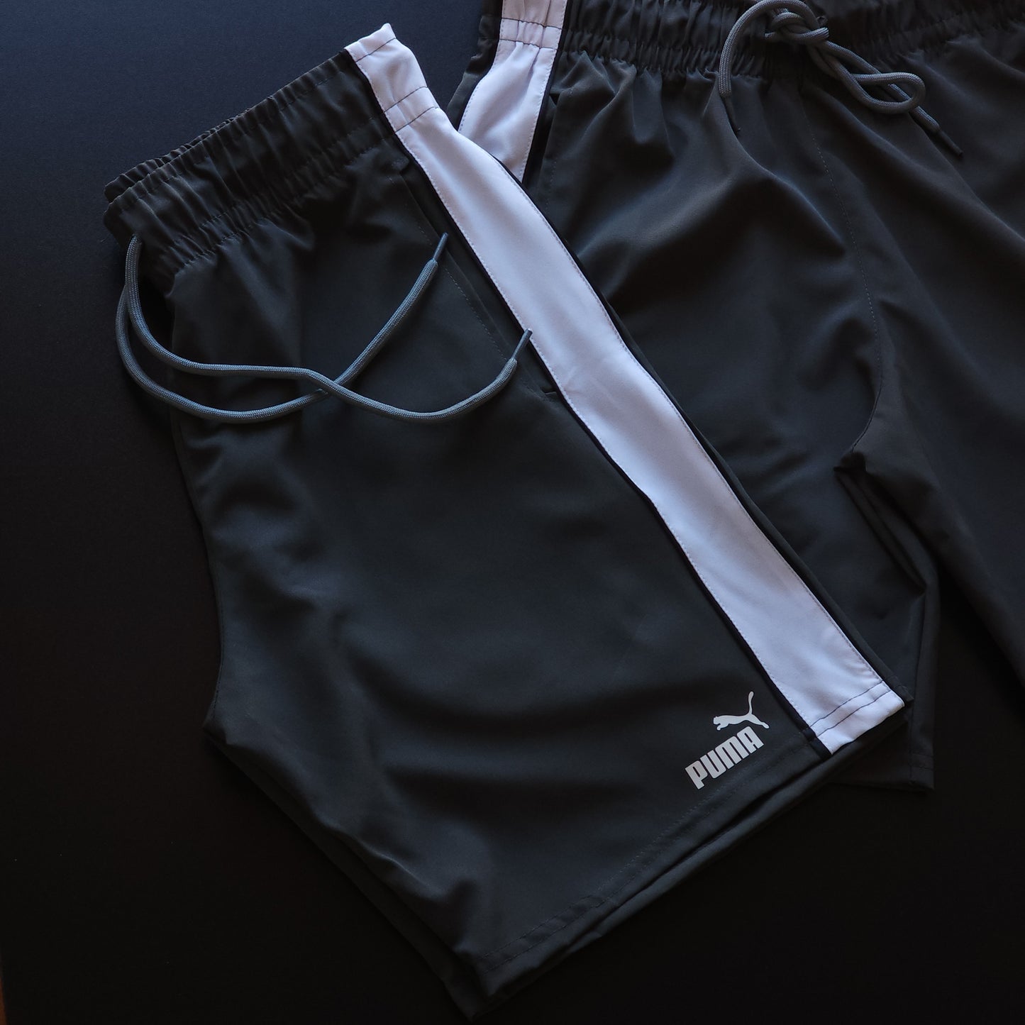 Short Elastano Cinza Chumbo