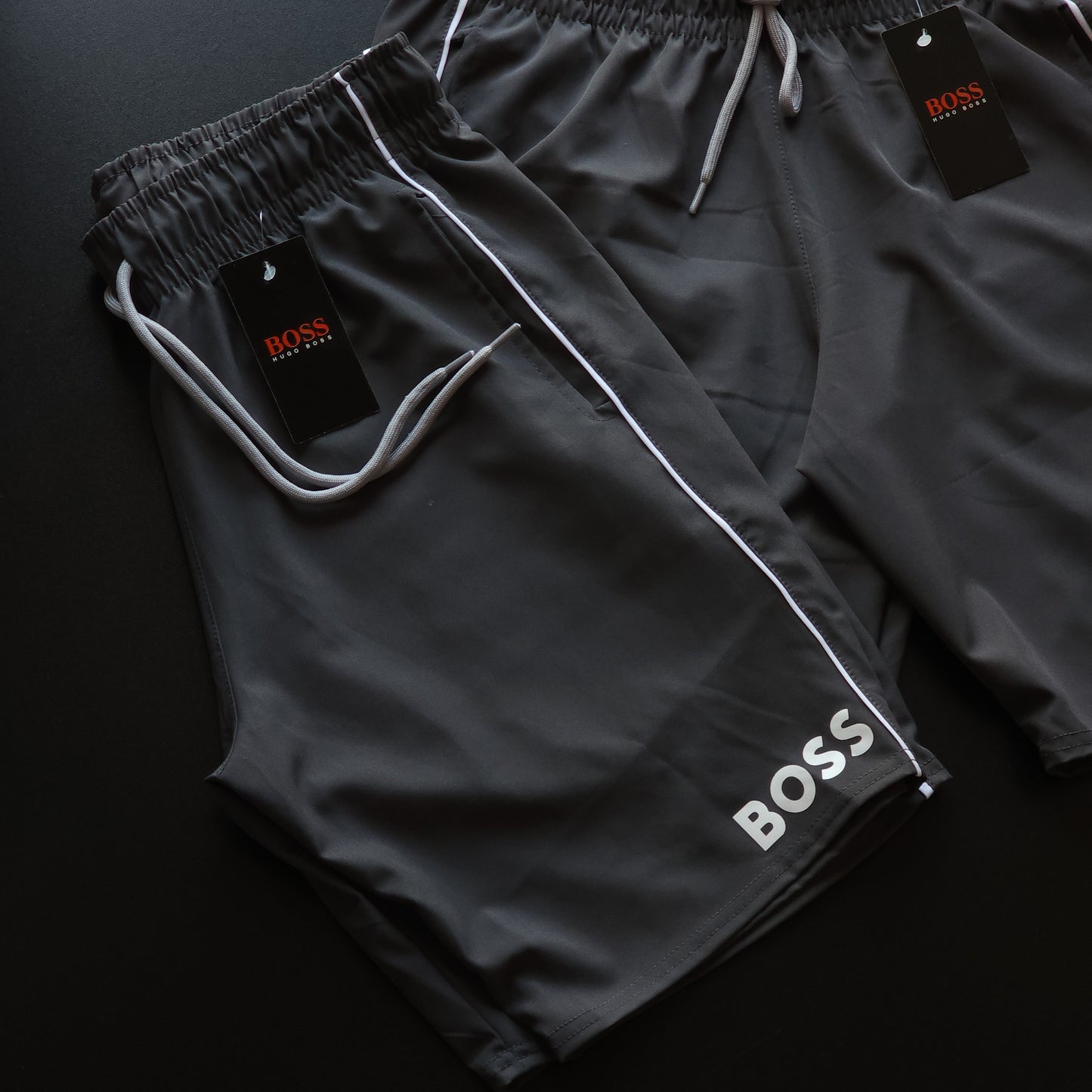 Short Elastano Cinza Chumbo