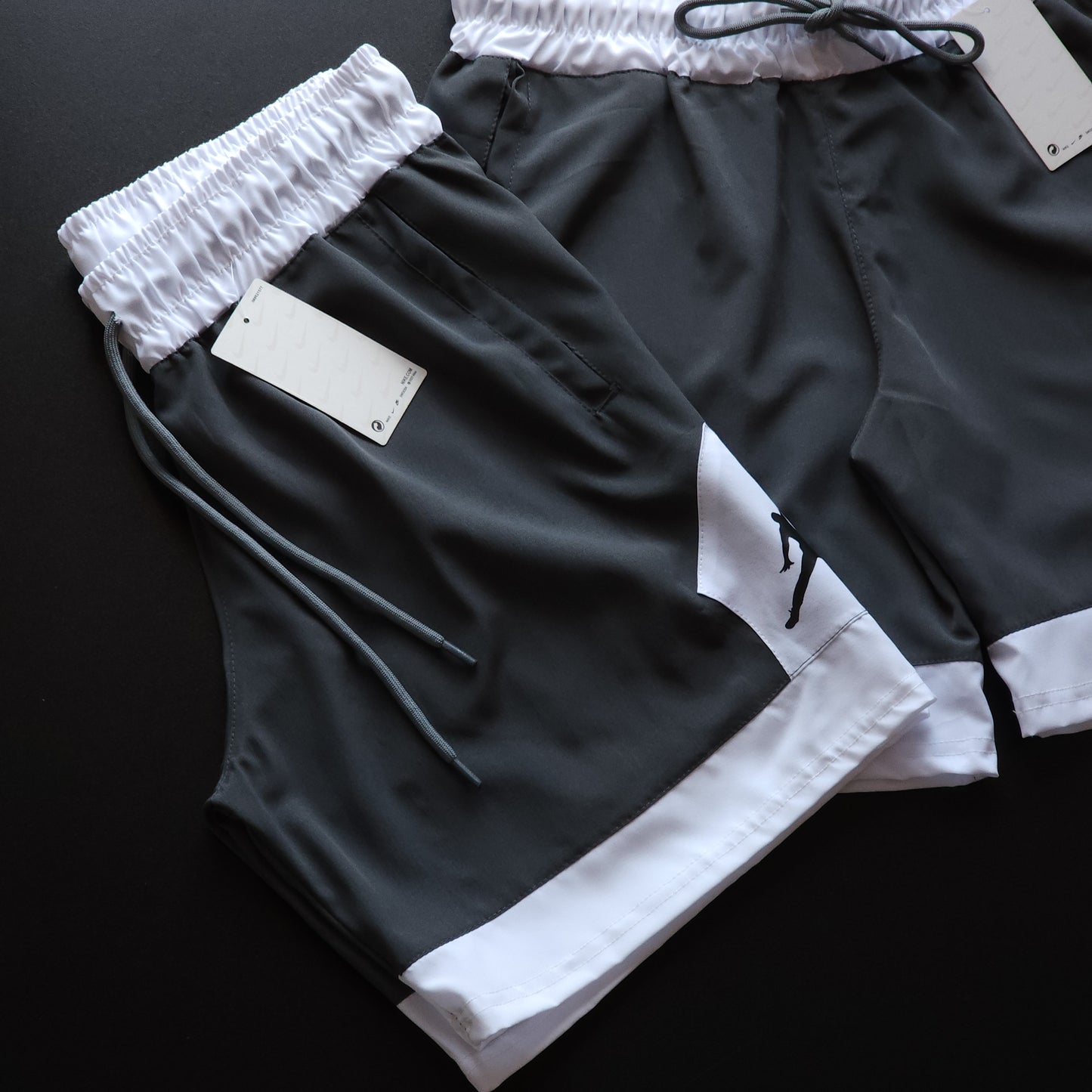 Short Elastano Cinza Chumbo