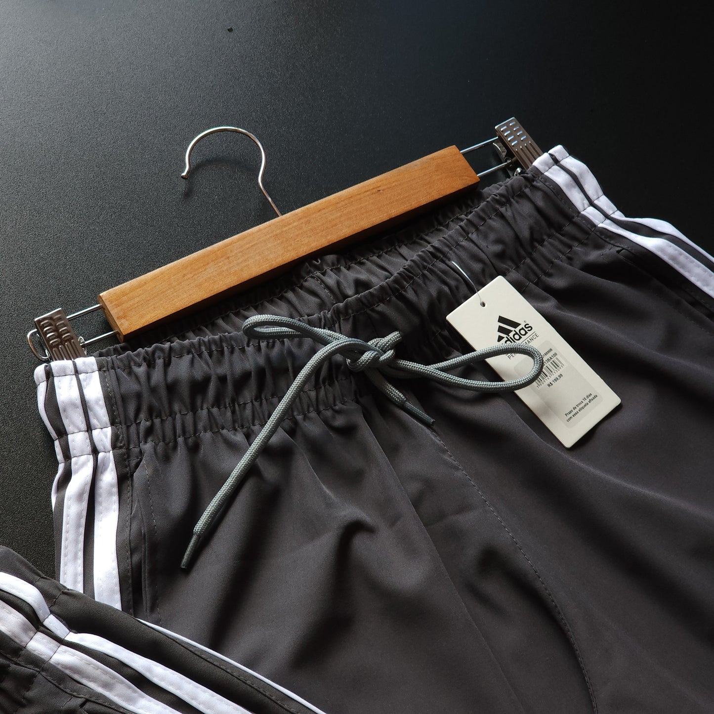 Short Elastano Cinza Chumbo