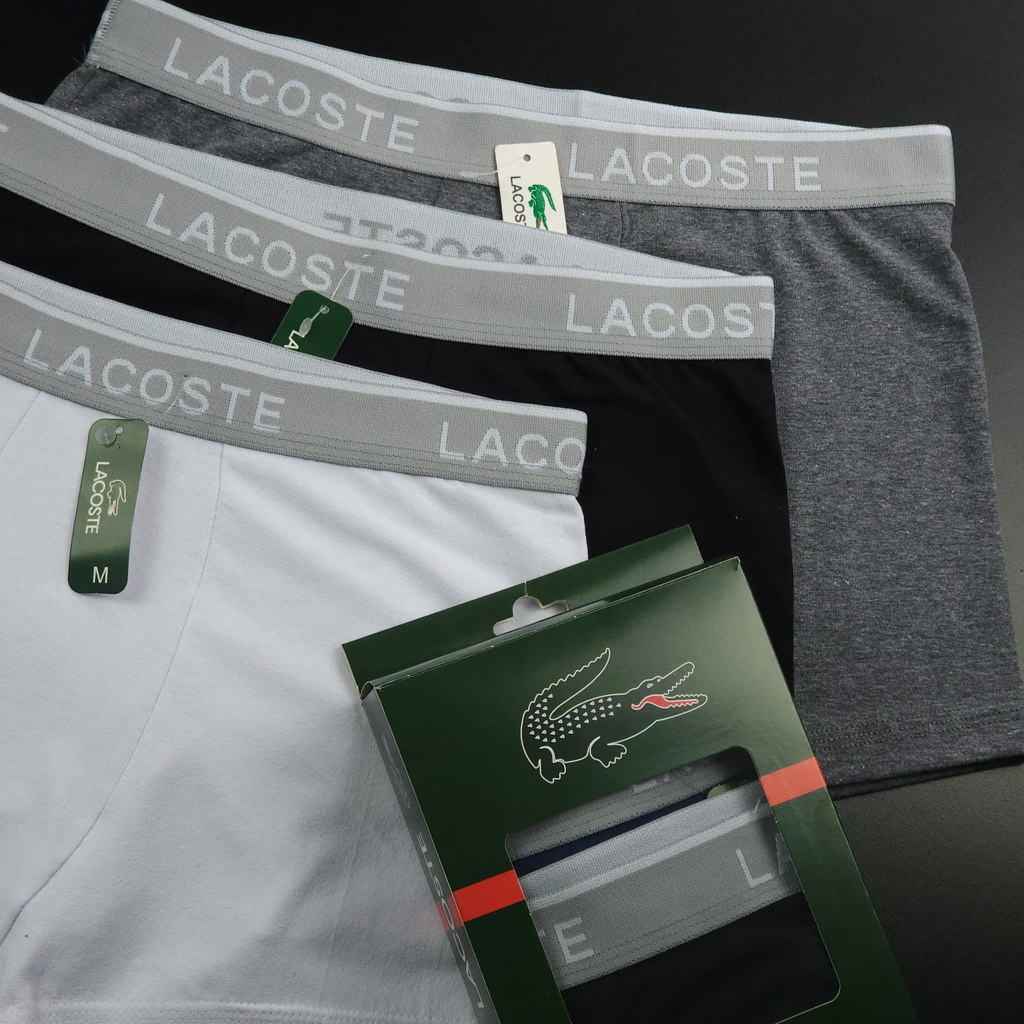 1 GRADE (12 CUECAS) LUXO 3 CORES - (4 CAIXINHAS GRÁTIS)