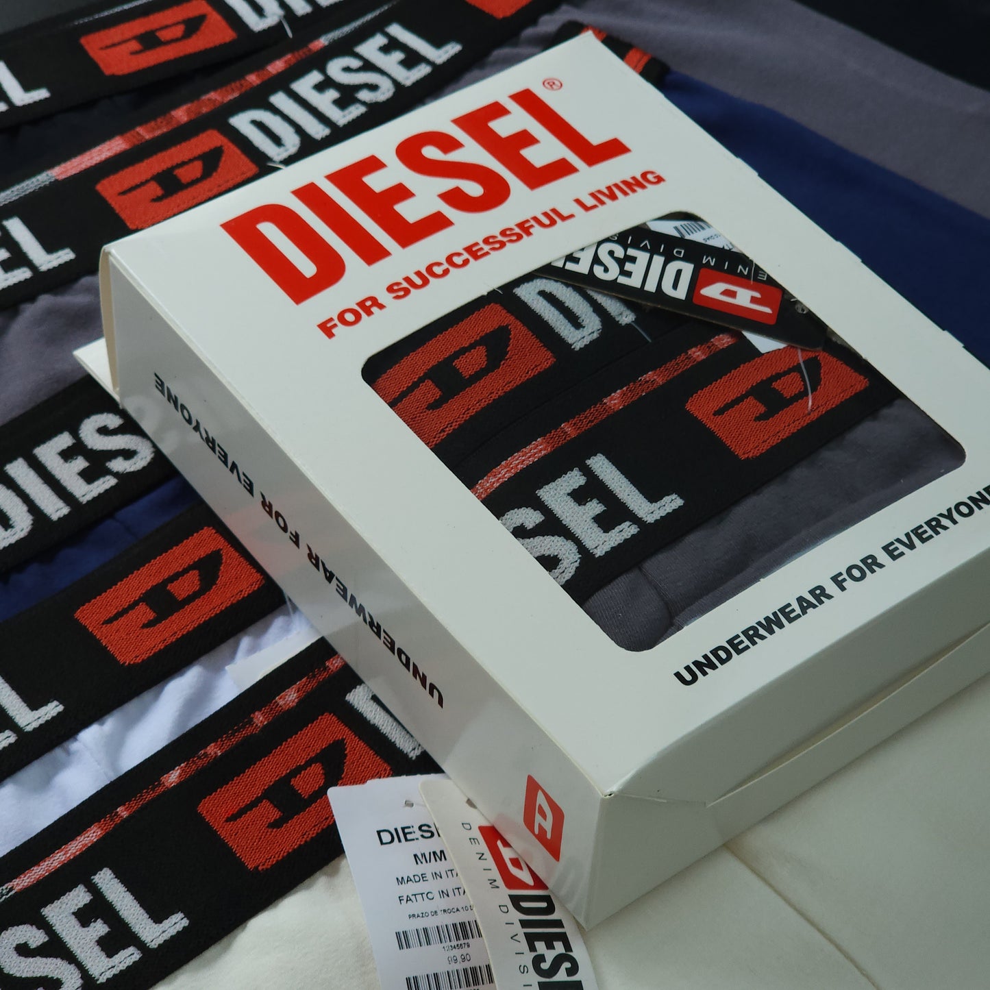 1 GRADE (12 CUECAS) LUXO 3 CORES - (4 CAIXINHAS GRÁTIS)