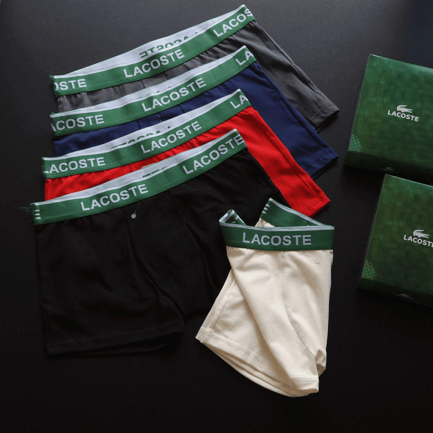 1 GRADE (12 CUECAS) LUXO 3 CORES - (4 CAIXINHAS GRÁTIS)