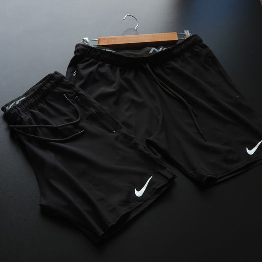 Short Elastano Preto Zíper Lateral