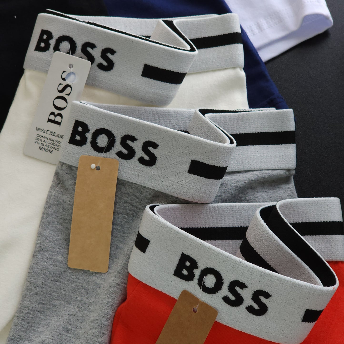 1 GRADE (12 CUECAS) LUXO 3 CORES - (4 CAIXINHAS GRÁTIS)