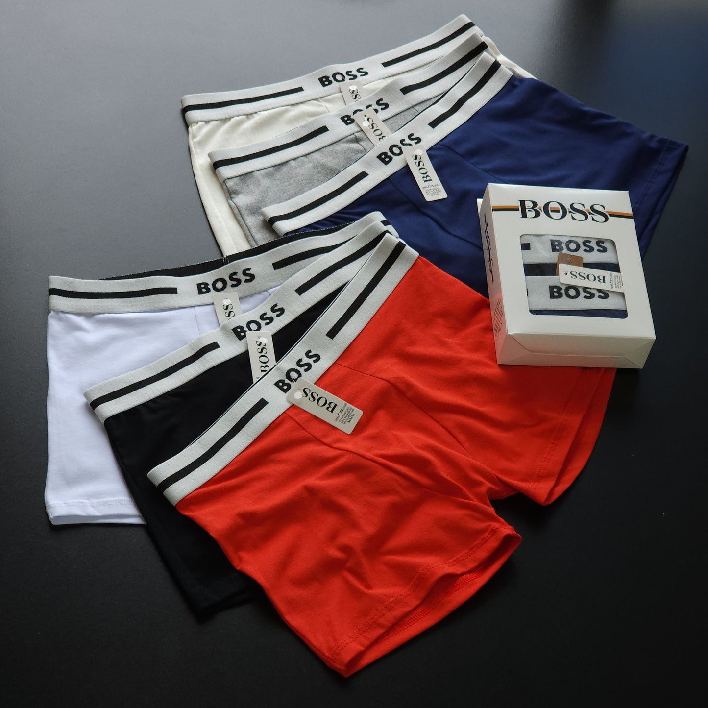 1 GRADE (12 CUECAS) LUXO 3 CORES - (4 CAIXINHAS GRÁTIS)