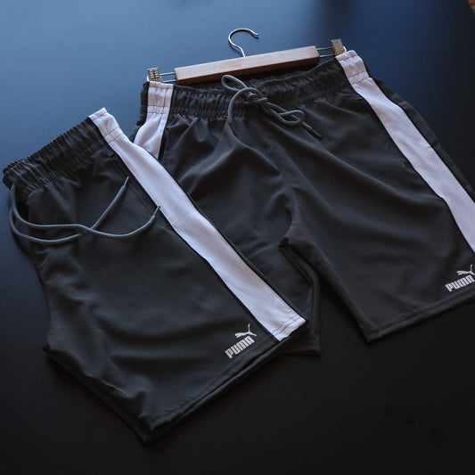 Short Elastano Cinza Chumbo