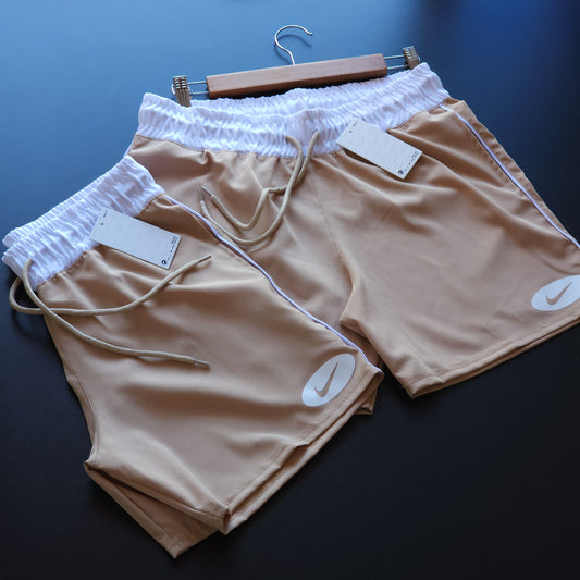 Short Elastano Bege
