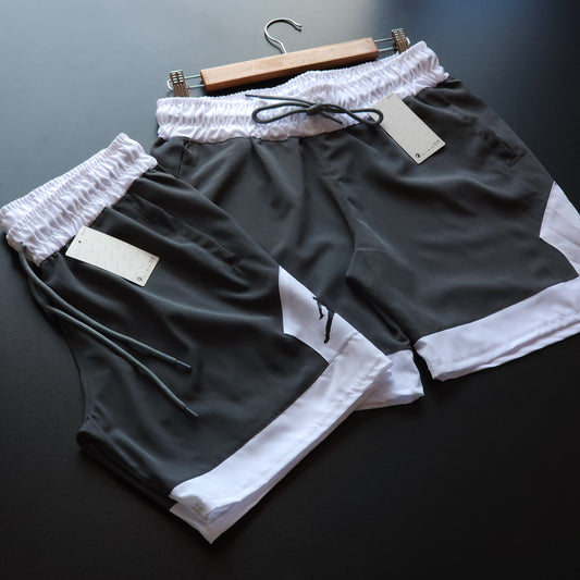 Short Elastano Cinza Chumbo