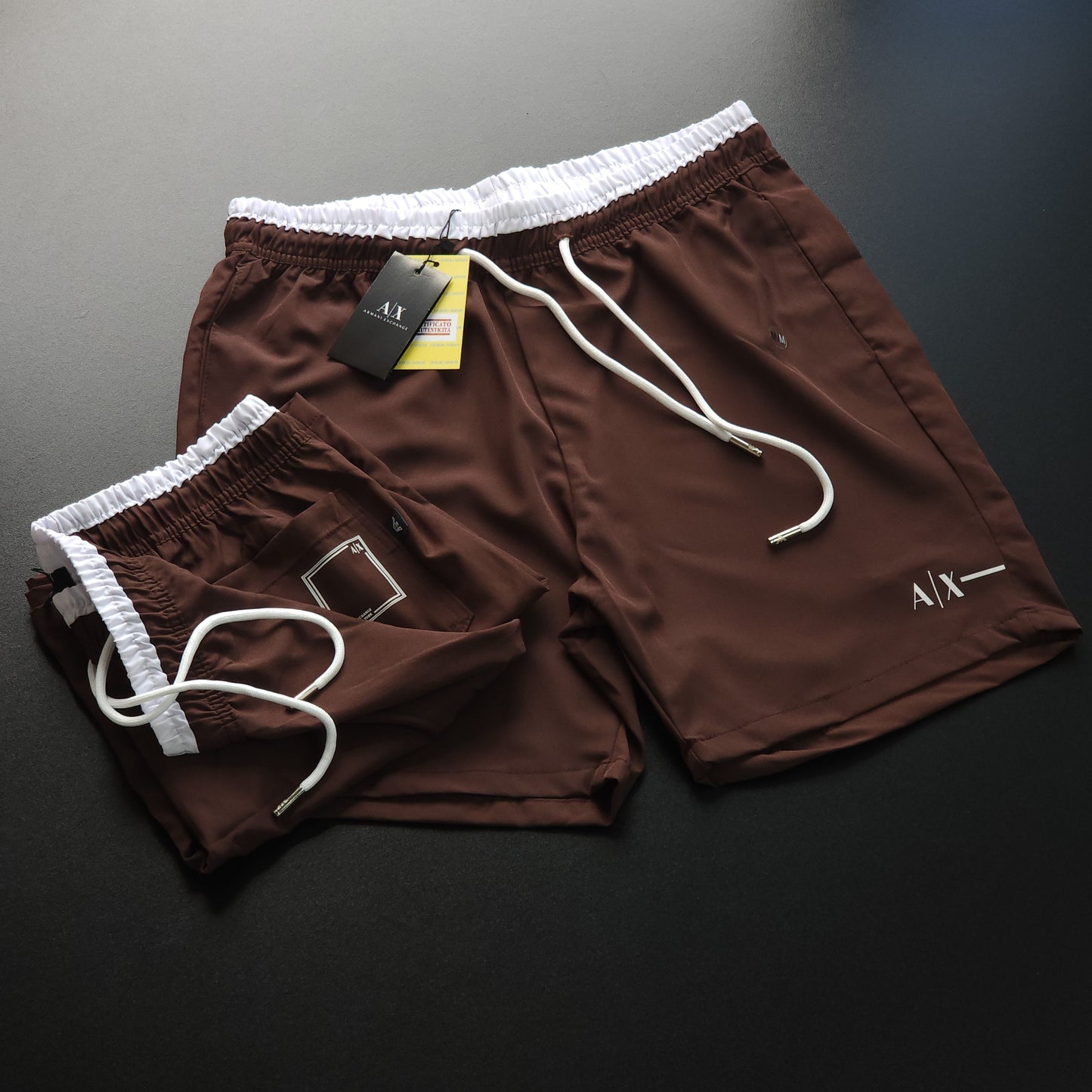 SHORT MAURICINHO LINHA LUXO - MARROM CHOCOLATE