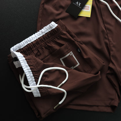 SHORT MAURICINHO LINHA LUXO - MARROM CHOCOLATE