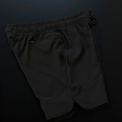 Short Elastano Zíper Lateral- Preto