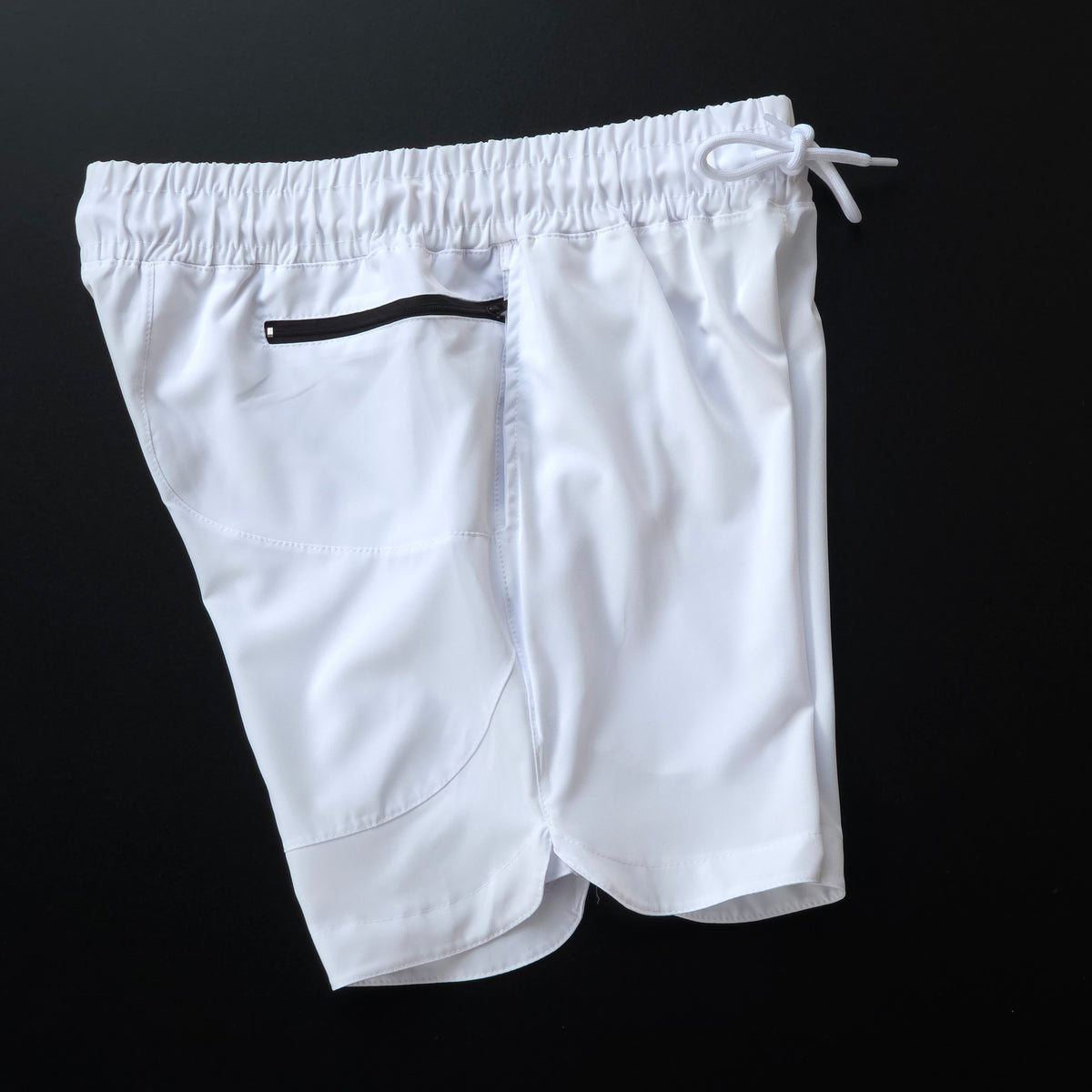 Short Elastano Zíper Lateral Branco