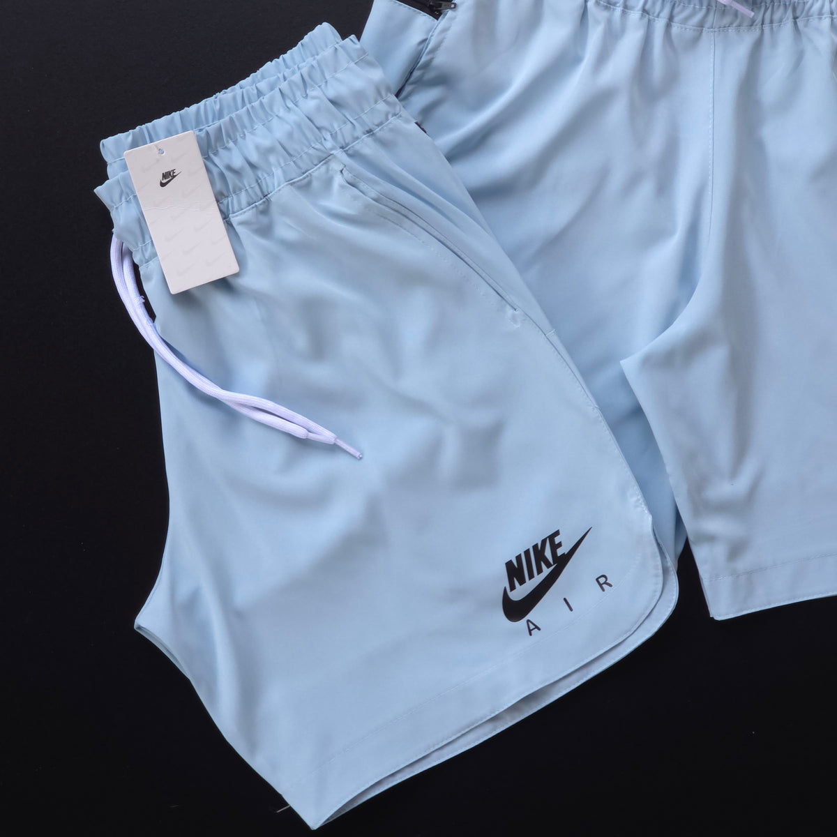 Short Elastano Zíper Lateral - Azul Bebê