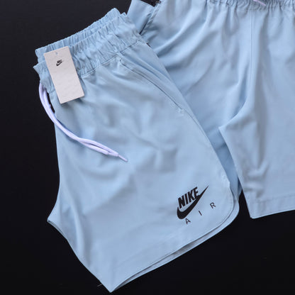 Short Elastano Zíper Lateral - Azul Bebê