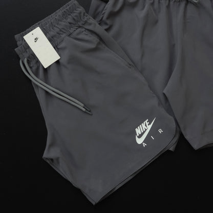 Short Elastano Zíper Lateral - Cinza