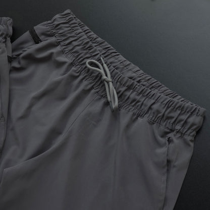 Short Elastano Zíper Lateral - Cinza