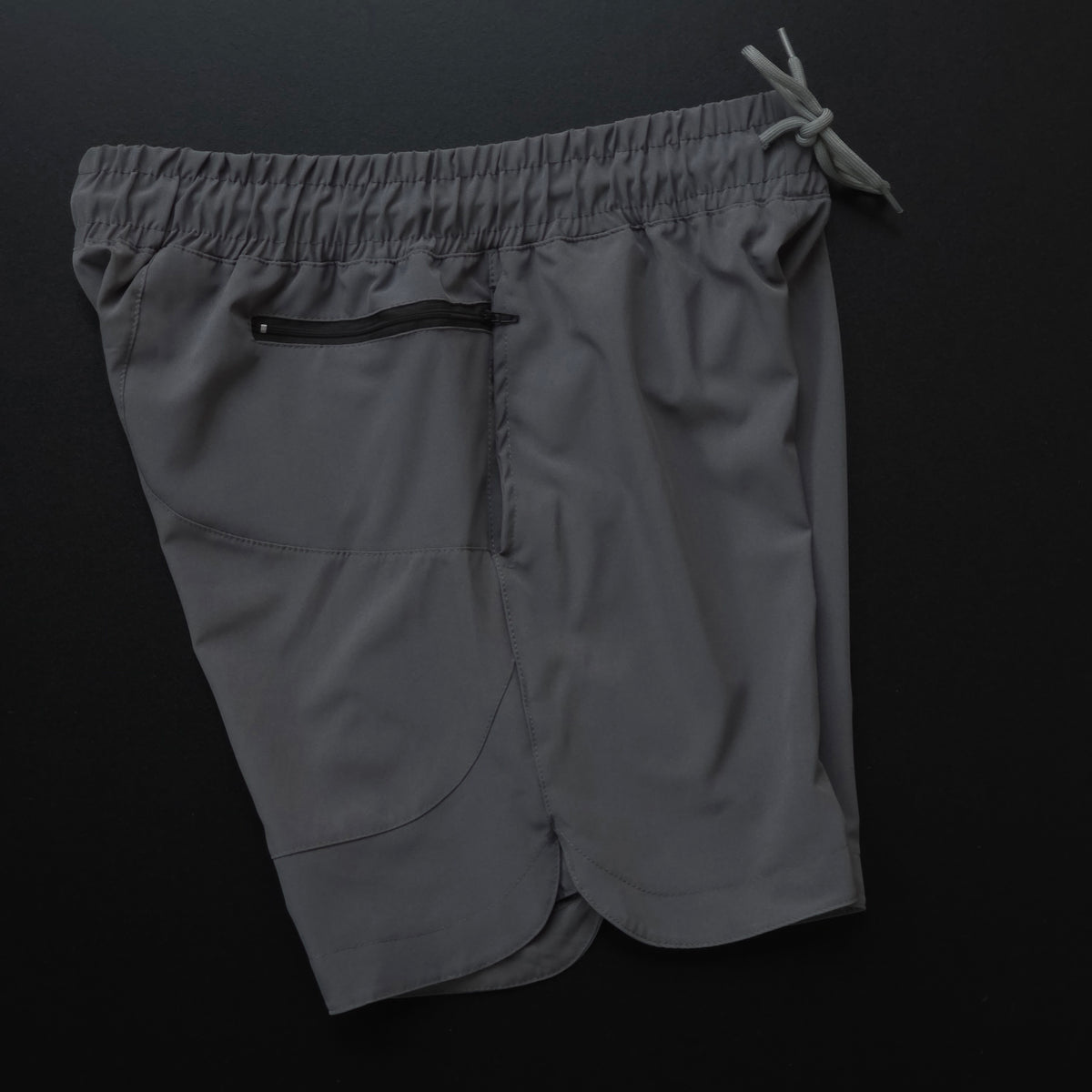 Short Elastano Zíper Lateral - Cinza