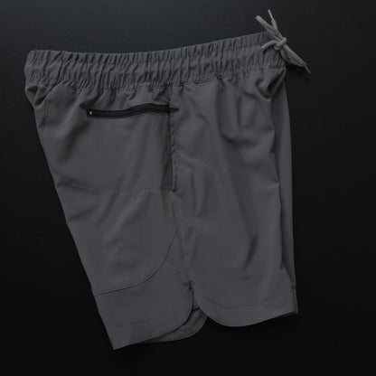 Short Elastano Zíper Lateral - Cinza