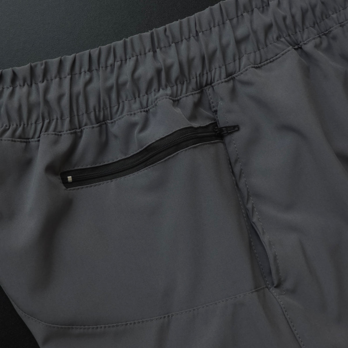 Short Elastano Zíper Lateral - Cinza