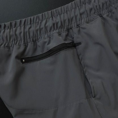 Short Elastano Zíper Lateral - Cinza
