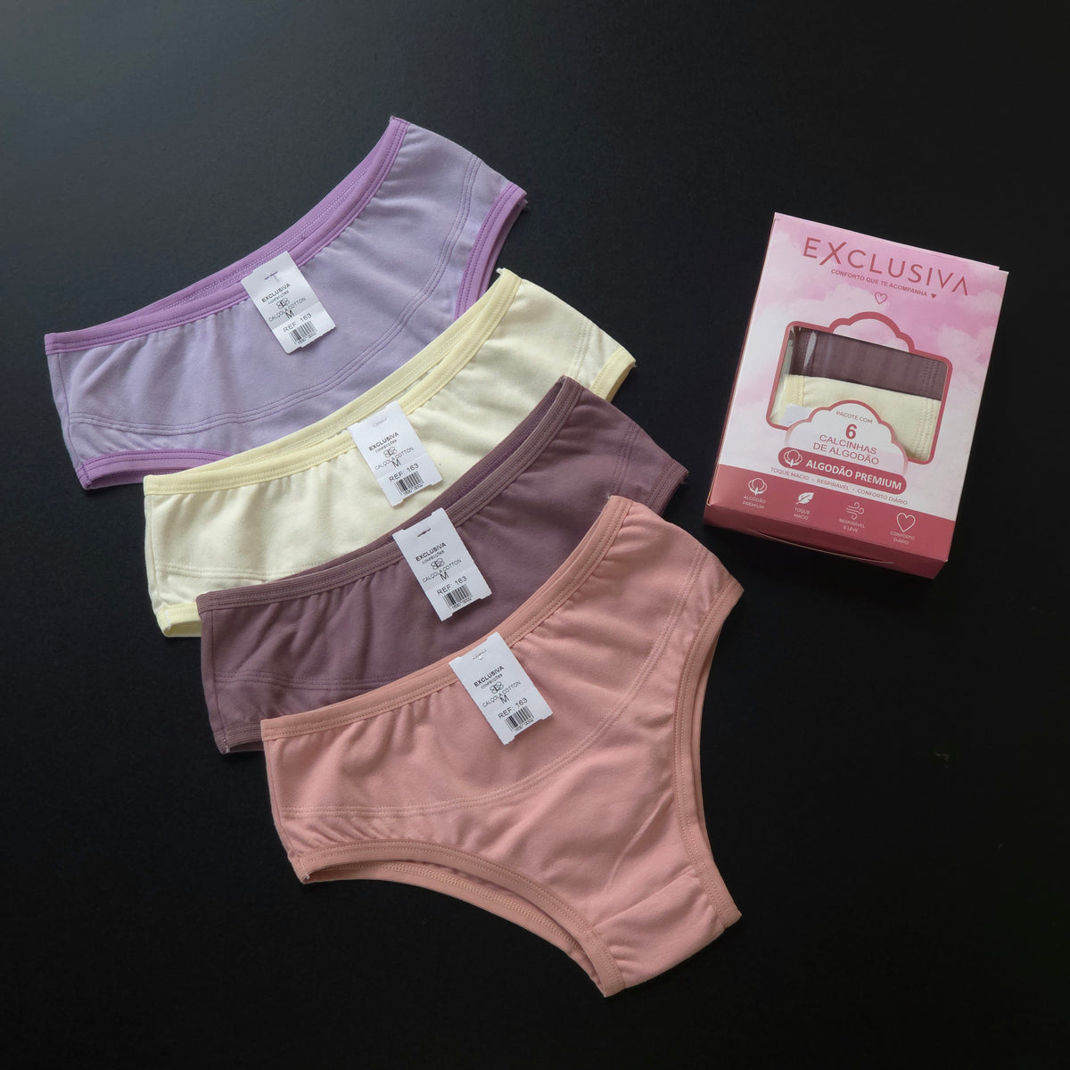 1 GRADE COM 24 CALÇOLAS DE ALGODÃO (CORES VARIADAS) + 4 CAIXINHAS PARA KIT DE 6