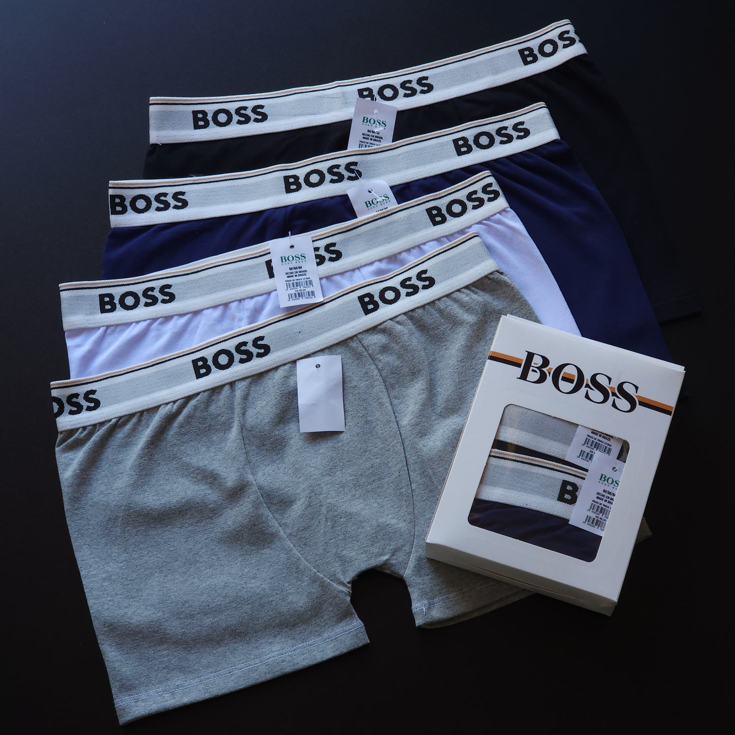 1 Grade LINHA PREMIUM (12 cuecas) com 2 cores + 4 caixinhas GRÁTIS