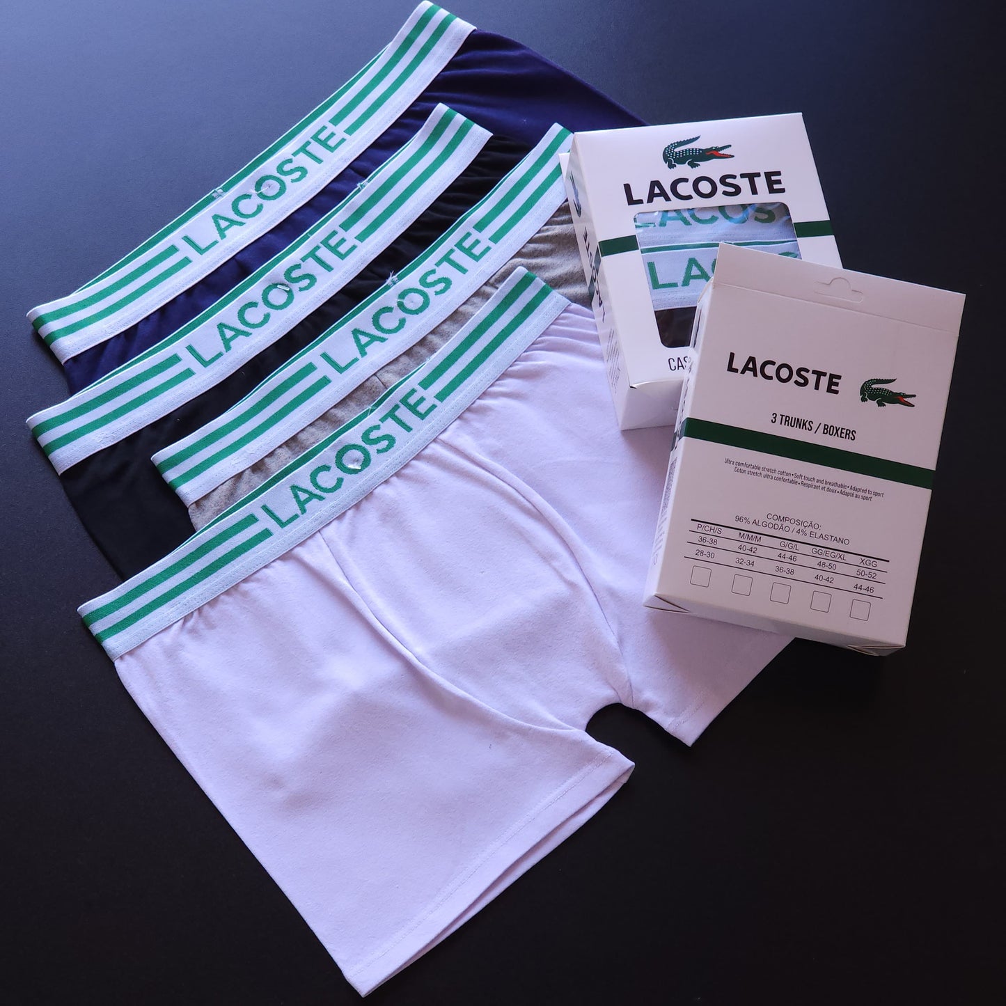 1 GRADE (12 CUECAS) PREMIUM COM 3 CORES SORTIDAS - (4 CAIXINHAS GRÁTIS)