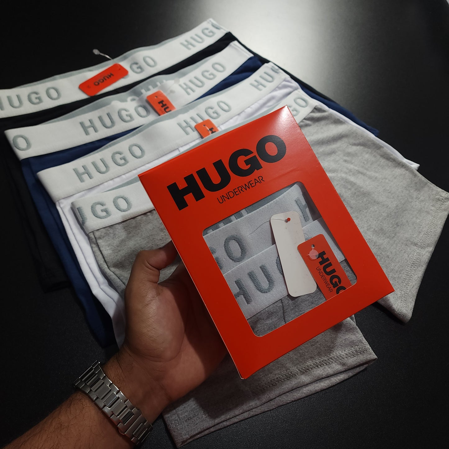 1 GRADE (12 CUECAS) LUXO 3 CORES - (4 CAIXINHAS GRÁTIS)