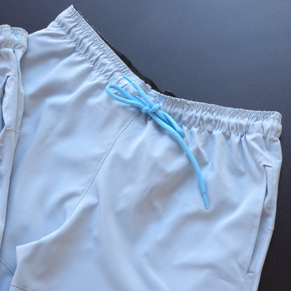 Short Elastano (Bolso Traseiro Central Com Zíper) - Azul Bebê – SE336
