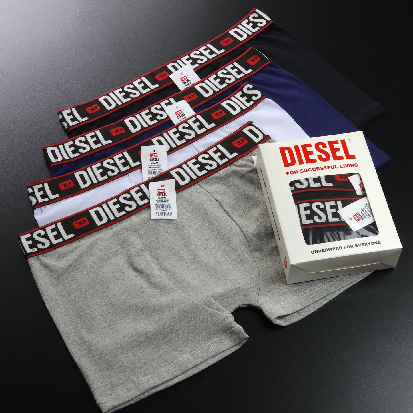 1 GRADE (12 CUECAS) PREMIUM COM 3 CORES SORTIDAS - (4 CAIXINHAS GRÁTIS)