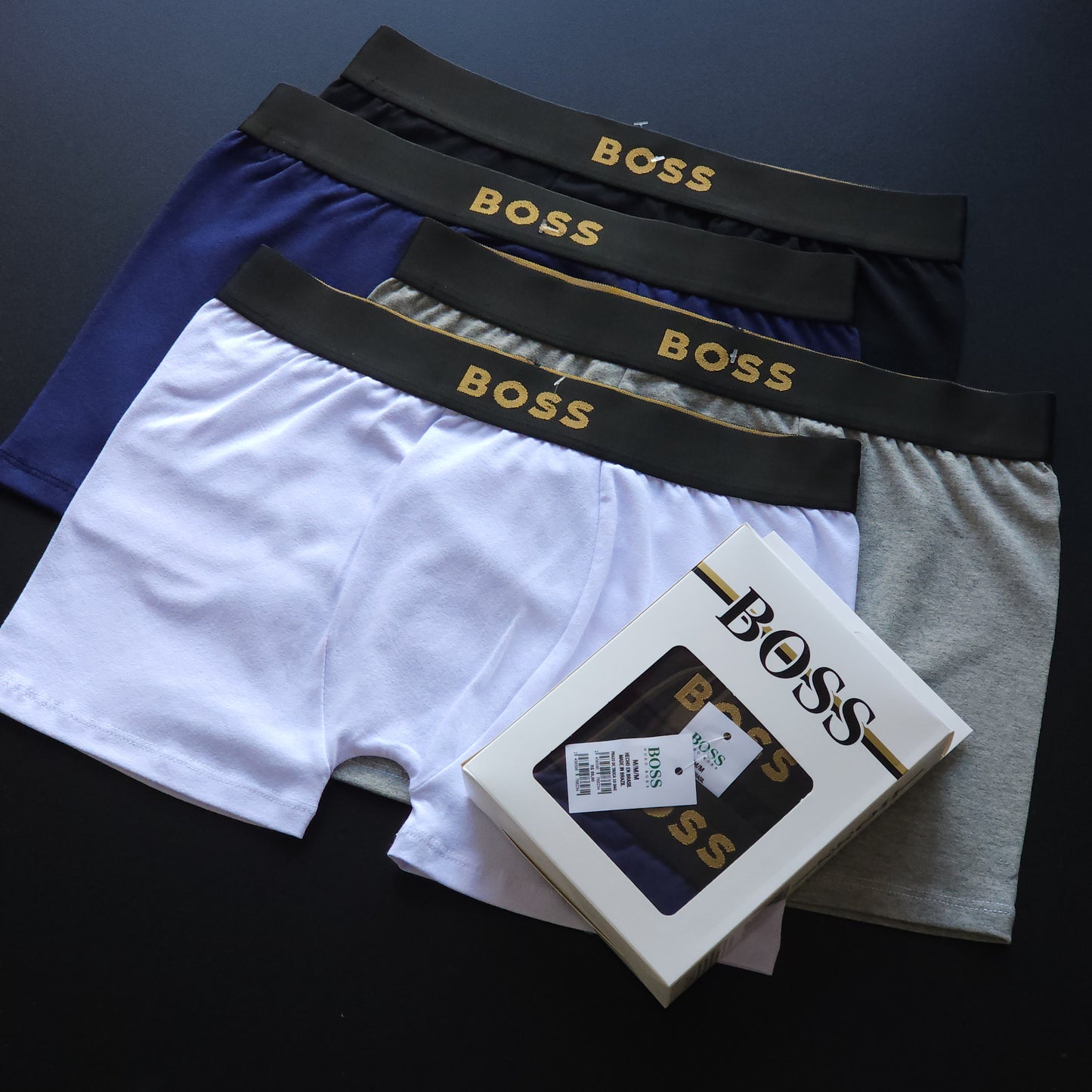 1 GRADE (12 CUECAS) PREMIUM COM 3 CORES SORTIDAS - (4 CAIXINHAS GRÁTIS)