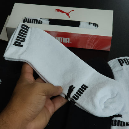 Grade com 15 pares de meias Soquetes 2 CORES ( Parte interna com felpo ) - Acompanha 5 caixinhas grátis para kits com 3 unidades.