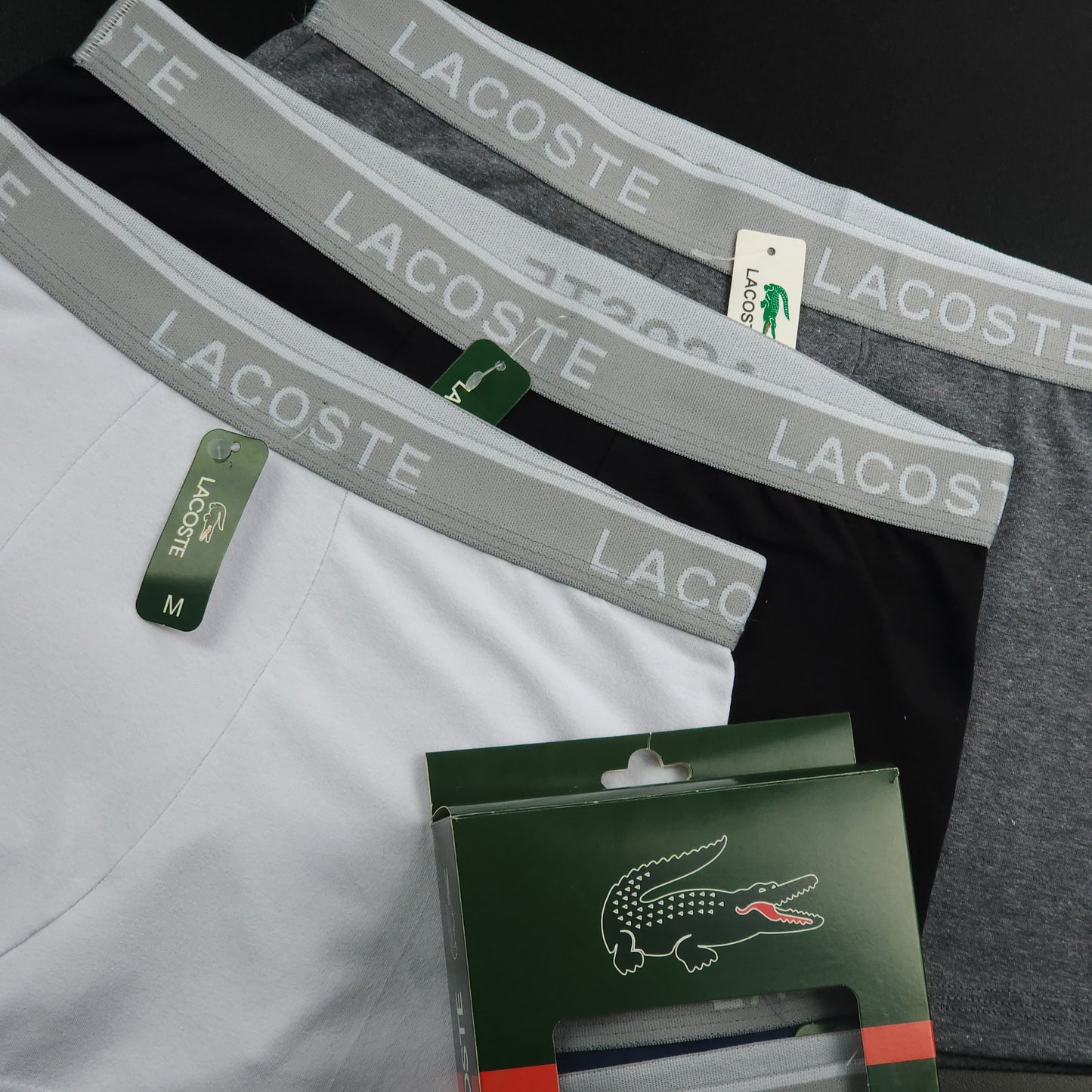 1 GRADE (12 CUECAS) LUXO 3 CORES - (4 CAIXINHAS GRÁTIS)