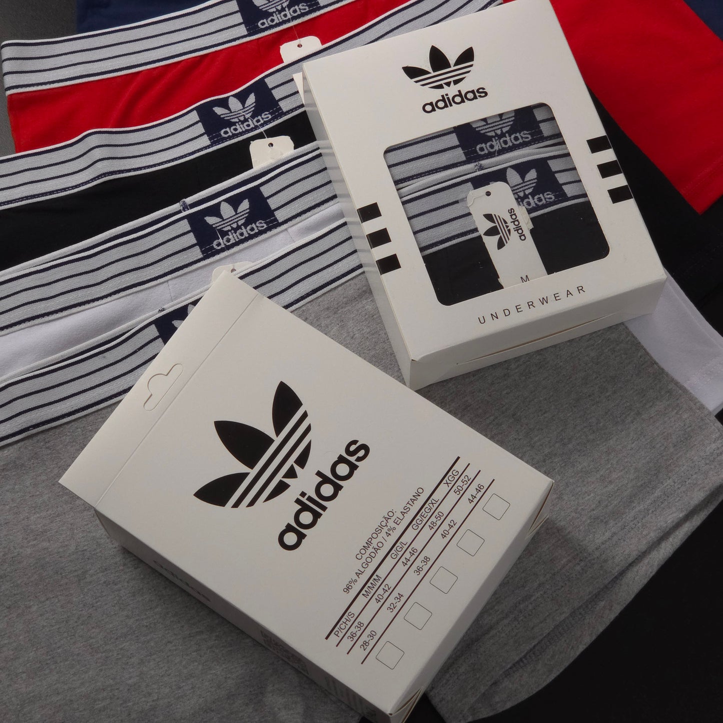 1 GRADE (12 CUECAS) LUXO 3 CORES - (4 CAIXINHAS GRÁTIS)