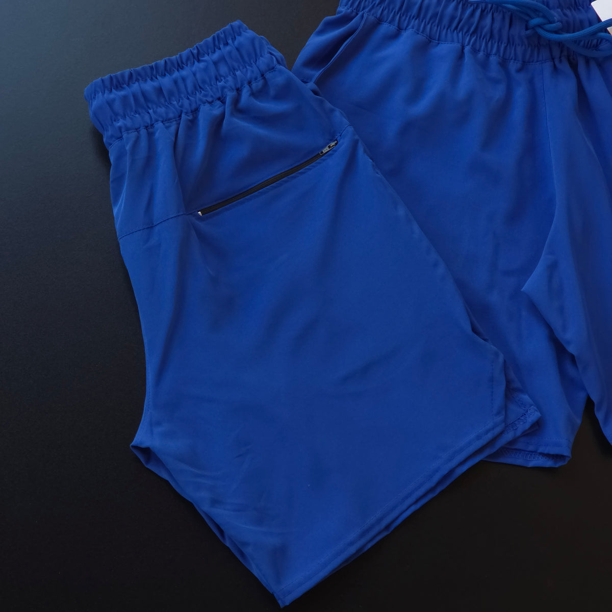 Short Elastano (Bolso Traseiro Com Zíper) - Azul Royal