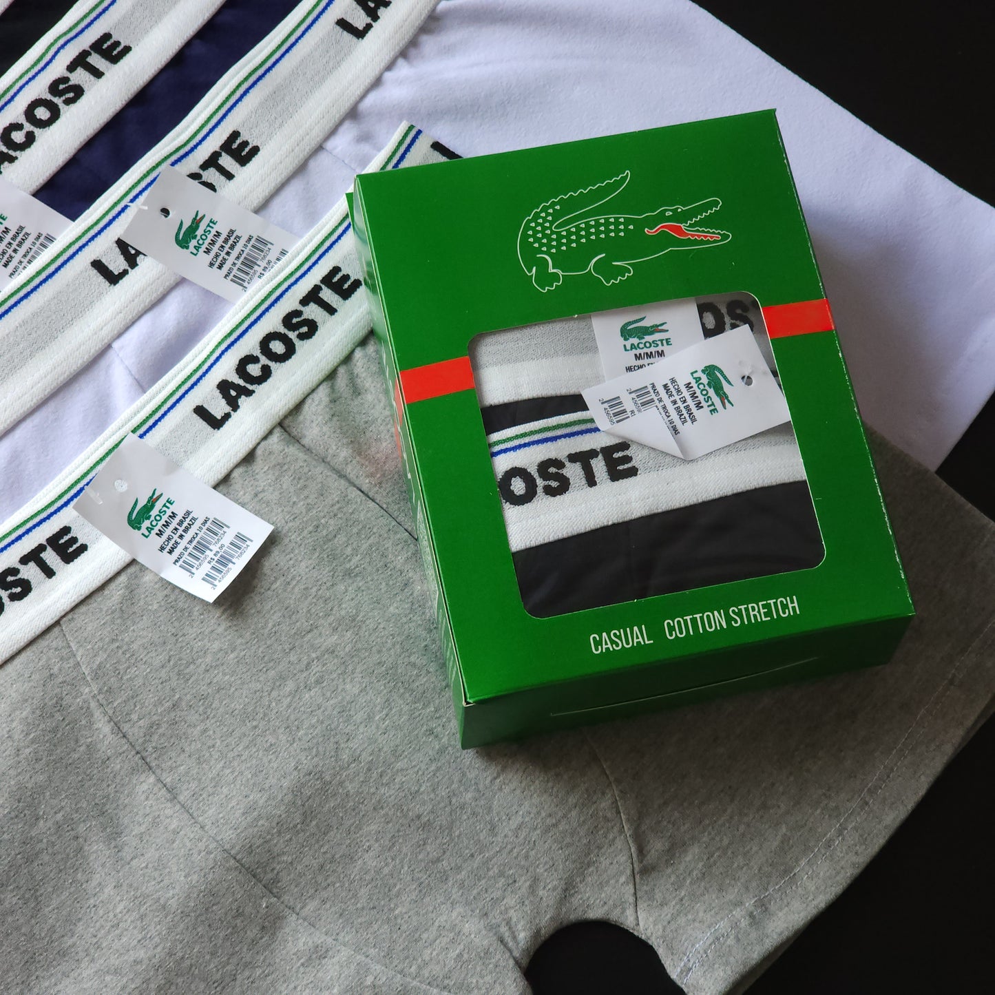 1 GRADE (12 CUECAS) PREMIUM COM 3 CORES SORTIDAS - (4 CAIXINHAS GRÁTIS)