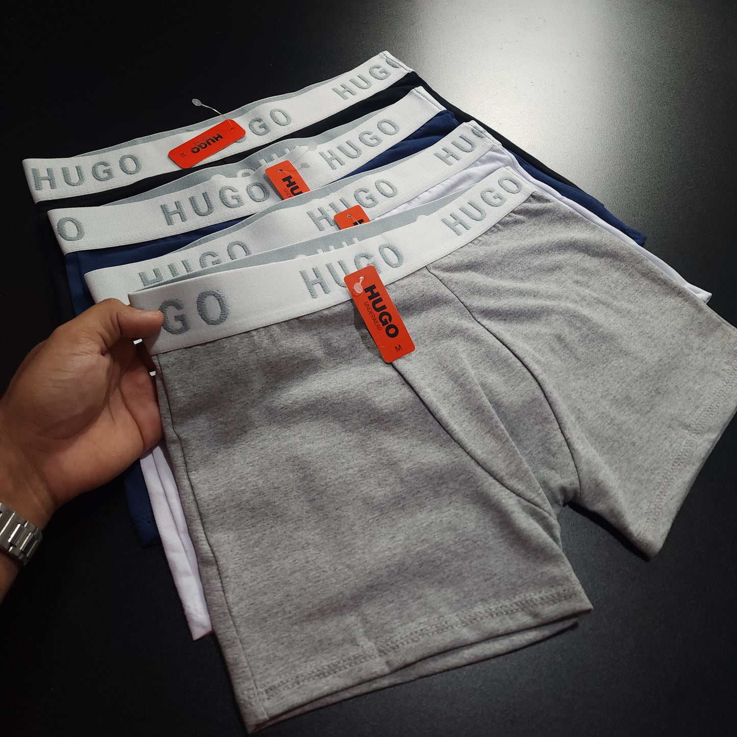 1 GRADE (12 CUECAS) LUXO 3 CORES - (4 CAIXINHAS GRÁTIS)