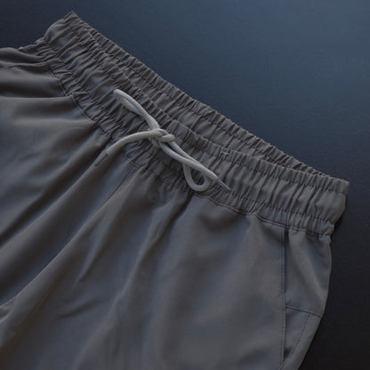 Short Elastano (Bolso Traseiro Com Zíper) - Cinza Chumbo – SE333