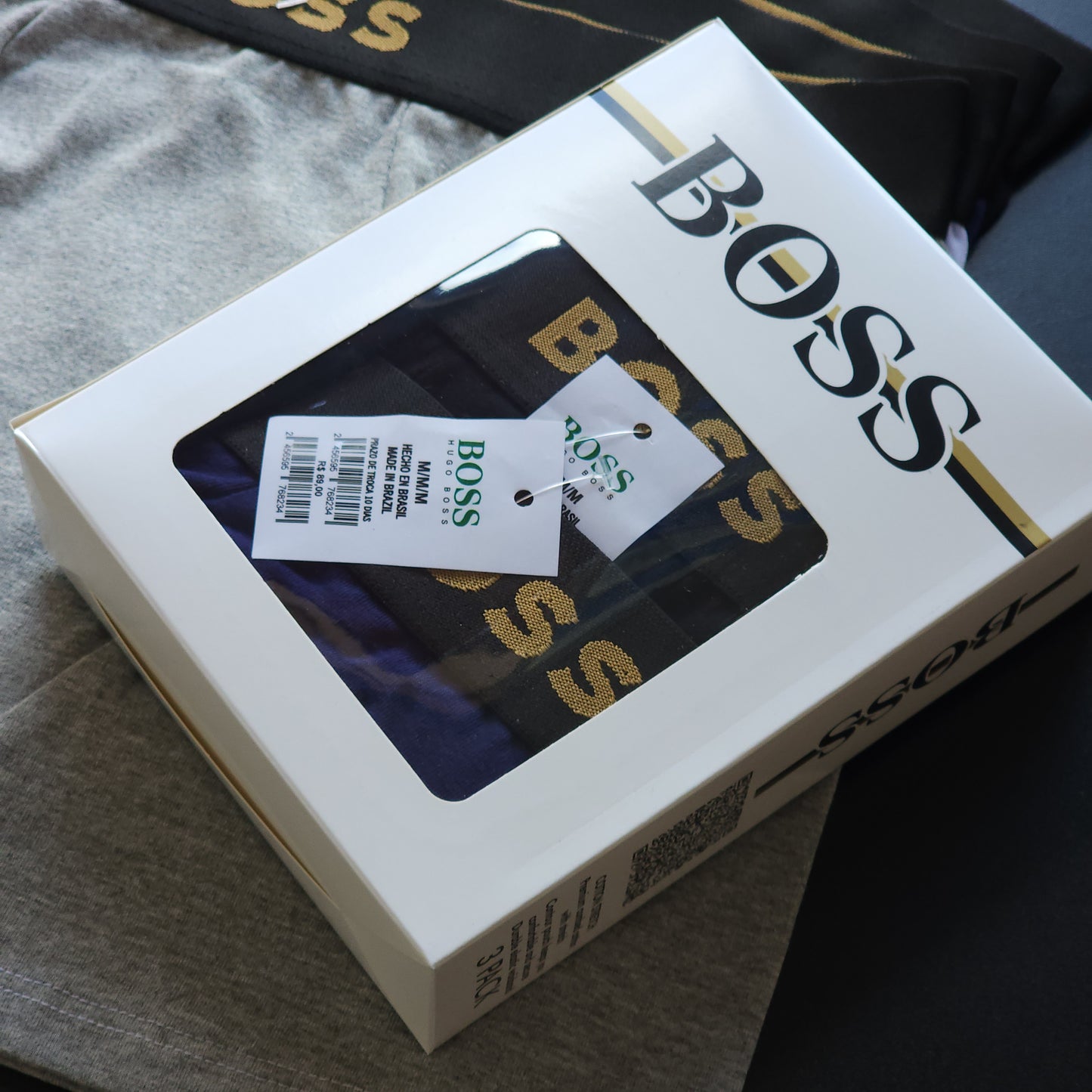 1 GRADE (12 CUECAS) PREMIUM COM 3 CORES SORTIDAS - (4 CAIXINHAS GRÁTIS)