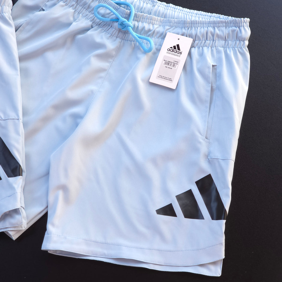 Short Elastano  - Azul Bebê