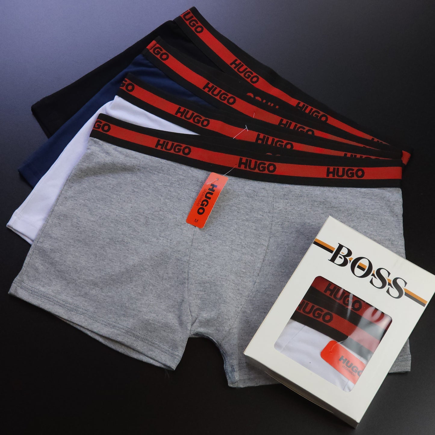 1 GRADE (12 CUECAS) LUXO 3 CORES - (4 CAIXINHAS GRÁTIS)