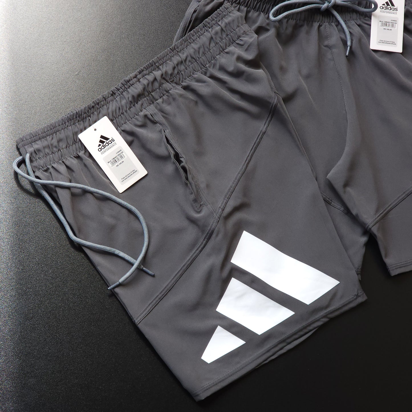 Short Elastano  - Cinza Chumbo