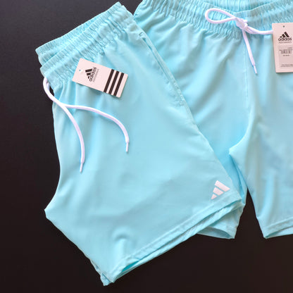 Short Elastano  - Azul Bebê