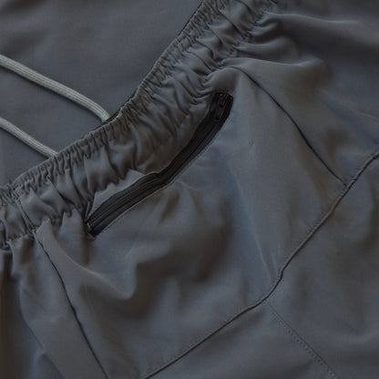 Short Elastano (Bolso Traseiro Central Com Zíper) - Cinza Chumbo – SE334