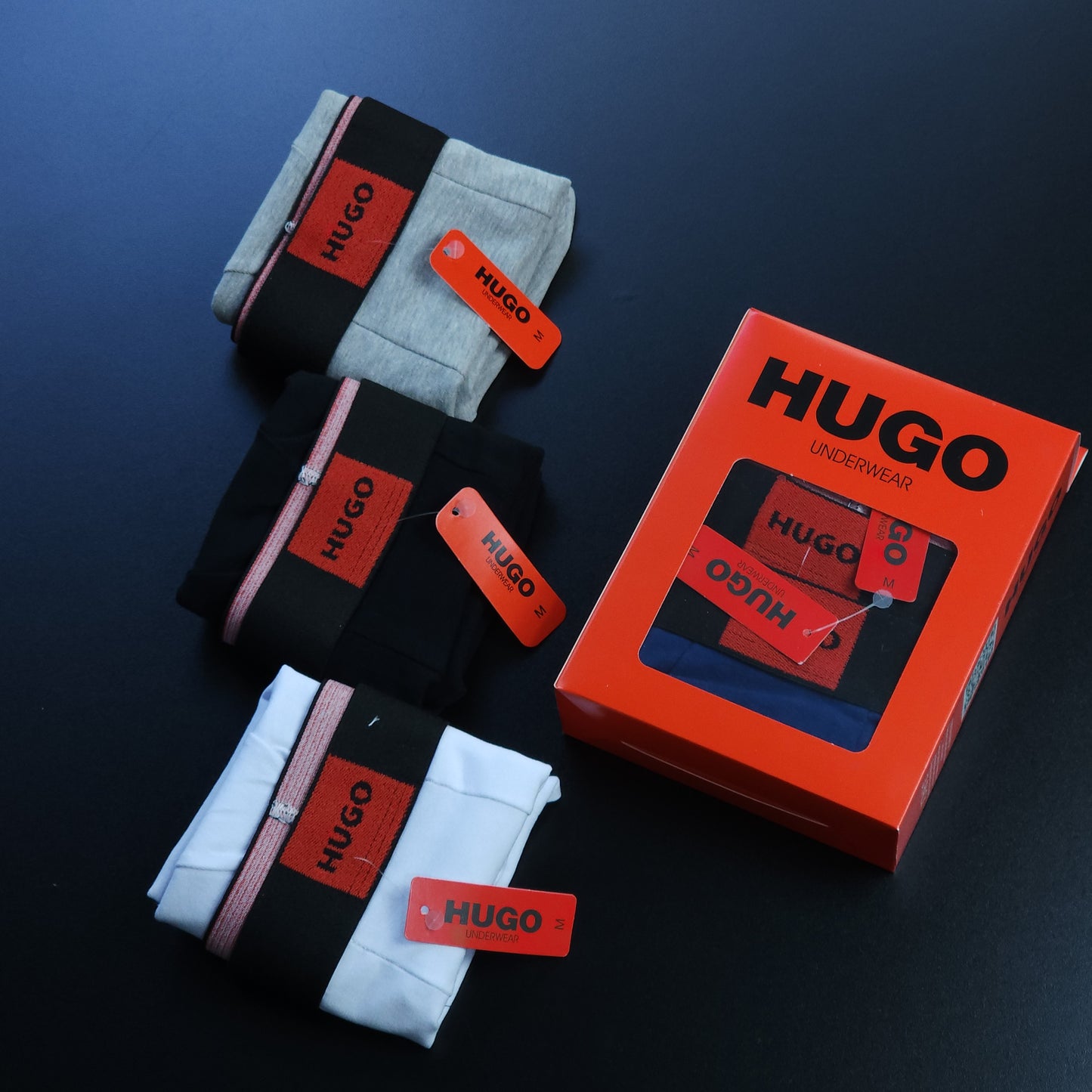 1 GRADE (12 CUECAS) LUXO 3 CORES - (4 CAIXINHAS GRÁTIS)