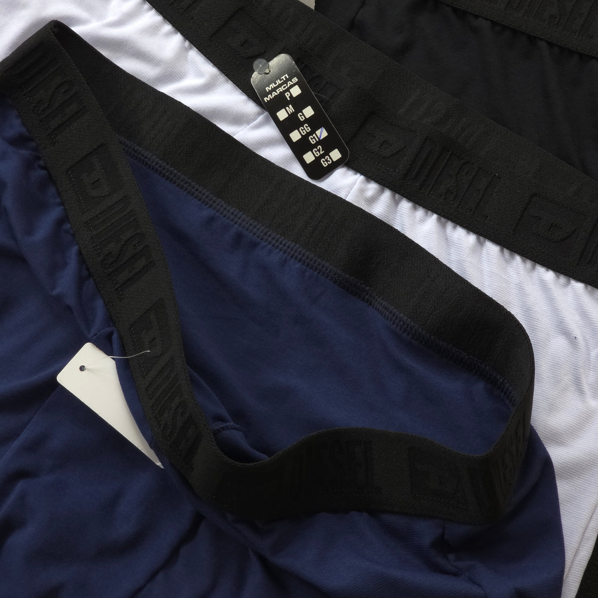 1 grade com 12 cuecas Plus Size - Tecido poliamida peletizada Premium ( Acompanha 4 caixinhas grátis)