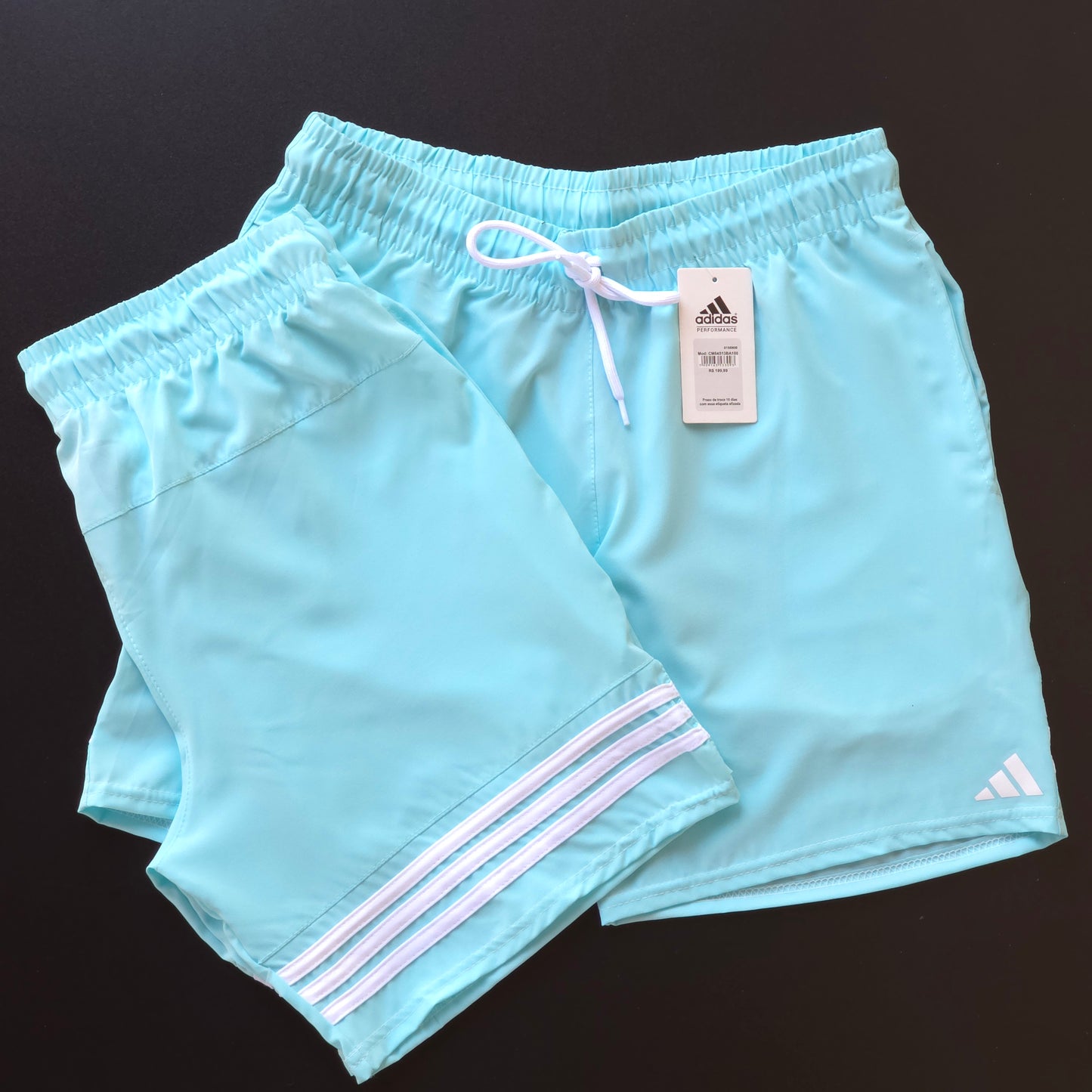 Short Elastano  - Azul Bebê